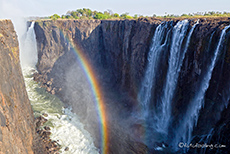 Regenbogen &uuml;ber dem Sambesi