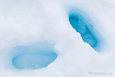 himmelblaue Fu�stapfen
