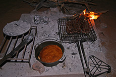 Steak und frisches Brot