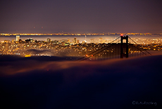 Golden Gate Br&uuml;cke am Abend
