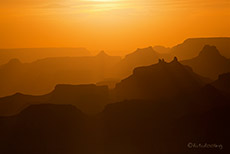 Sonnenuntergang &uuml;ber dem Grand Canyon, South Rim