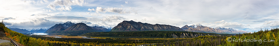 Matanuska Gletscher und Chugach Mountains, Alaska