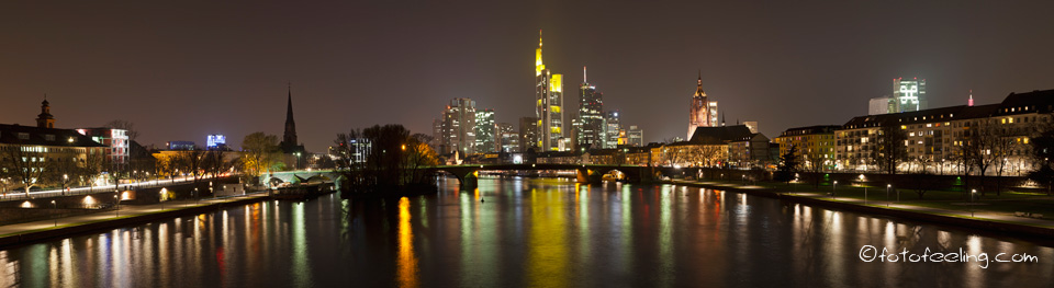 Skyline von Frankfurt am Main mit seinem Bankenzentrum
