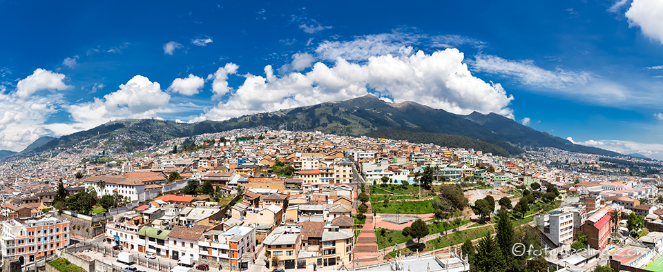 Aussicht vom Turm der Basilika von Quito (Bas�lica del Voto Nacional), Quito, Ecuador
