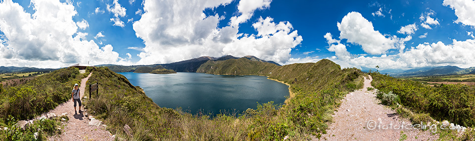 Wanderweg rund um den Cuicocha Kratersee - &bdquo;Regenbogensee&ldquo;, Provinz Imbabura, Ecuador