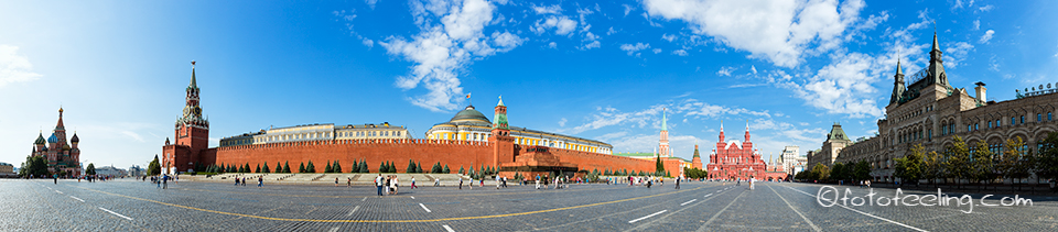 Roter Platz - Basilius Kathedrale - Erl&ouml;ser-Turm - Lenin-Mausoleum - Kreml - Historisches Museum - Warenhaus GUM, Moskau - Russland